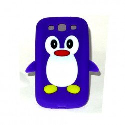 Samsung Galaxy S3 / i9300 3D Penguin Case (Purple)
